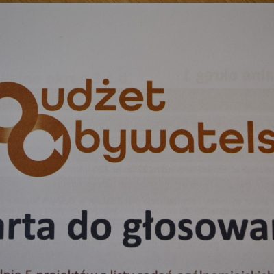 Zbliżenie. Karta do głosowania na Budżet Obywatelski.