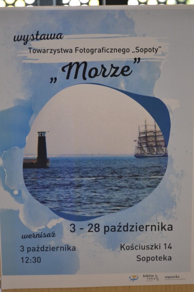 Plakat. Zaproszenie na wystawę Towarzystwa Fotograficznego "Sopoty".