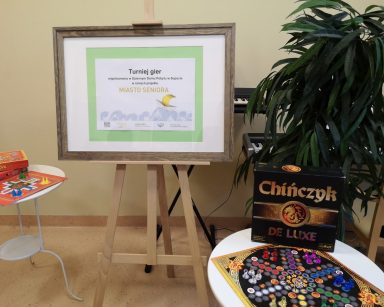 Sala. Na stolikach różne wersje gry w 